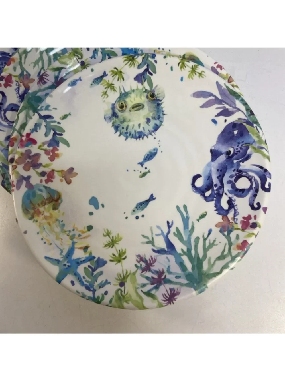 5 Pier 1 Sea Life Melamine Dinner Plate 11